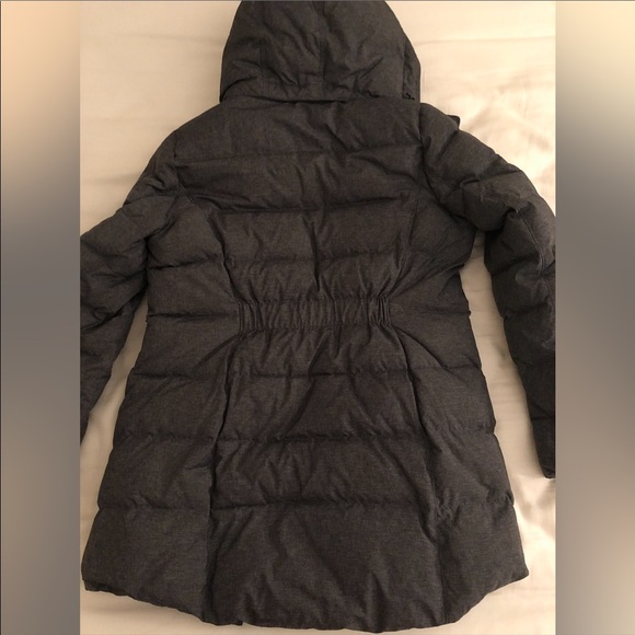 Lands' End Grey Down Winter Coat Mid Thigh - Picture 3 of 7